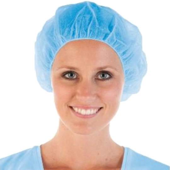 Boneta bufanta albastra, cu elastic, 53cm (100 bucati)