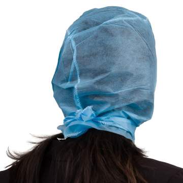 Bonete medicale tip cagula, cu legaturi, din material netesut PPSB (100 bucati)