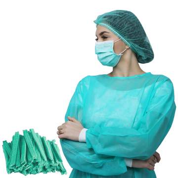 Boneta medicala verde din PPSB, cu elastic, diametru 52 cm (100 bucati)