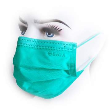 Masti medicale 4 straturi IIR cu elastic, Turcoaz, unica folosinta (cutie 50 bucati)