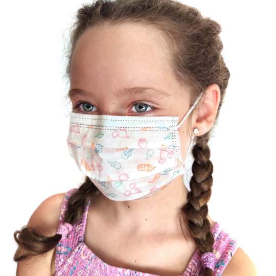 Masca protectie copii, de unica folosinta, 3 pliuri si 3 straturi cu elastic (50 bucati)