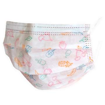 Masca protectie copii, de unica folosinta, 3 pliuri si 3 straturi cu elastic (50 bucati)
