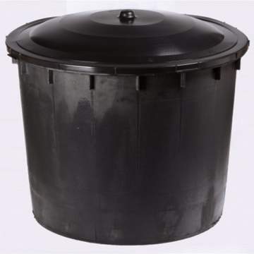Butoi 500 L negru cu capac