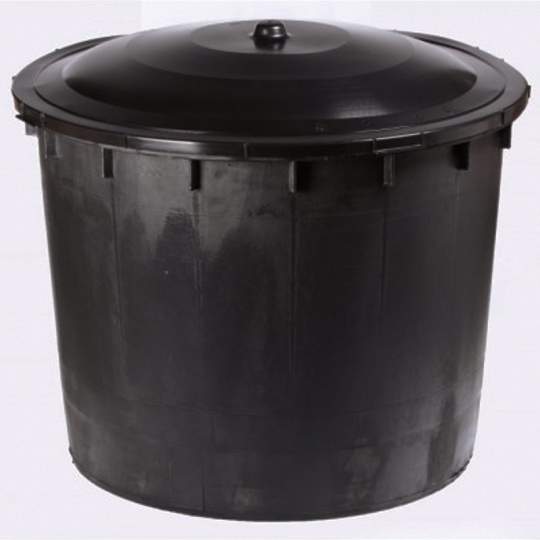 Butoi 500 L negru cu capac