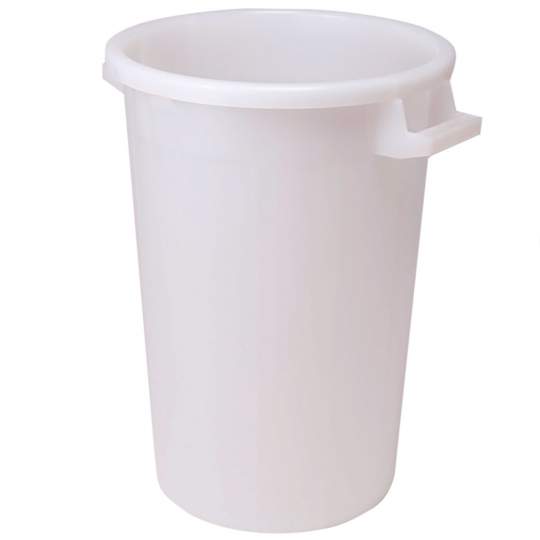 Bidon / tomberon cu manere, fara capac, 100 litri alb