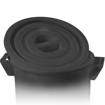 Capac pentru bidon / tomberon cu manere, 50 litri negru