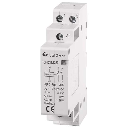 Contactor modular 2P 1ND 20A Contactor modular 2P 1ND 20A