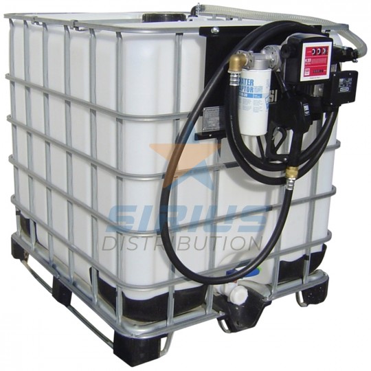 Container IBC depozitare si transport carburanti cu pompa alimentata 12 V