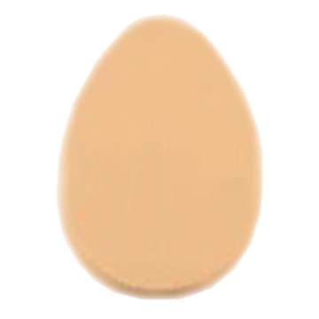 Burete pentru aplicat fond de ten, oval, 7x5x1 cm, alb (1 bucata)