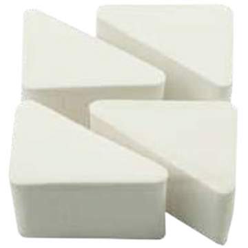 Buretei pentru aplicat fond de ten, triunghiulari, 5.0 x 4.0 x 2.4 cm, alb (4 bucati)