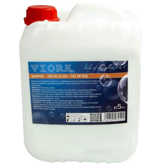 Sampon, gel de dus si sapun lichid 3 in 1 - Viora (5 litri)