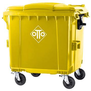 Container plastic pentru colectare selectiva gunoi, volum 1100 litri