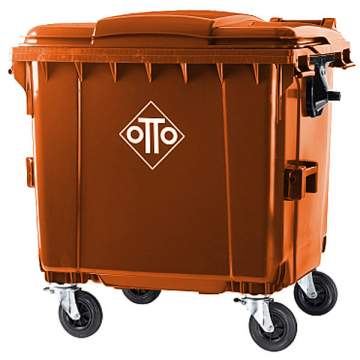 Container plastic pentru colectare selectiva gunoi, volum 1100 litri