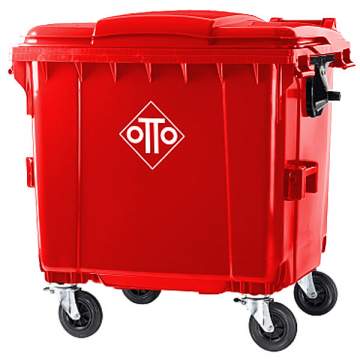 Container plastic pentru colectare selectiva gunoi, volum 1100 litri