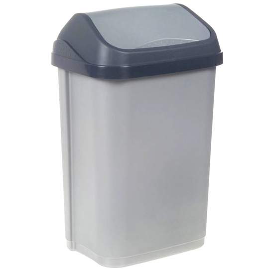 Cos gunoi 25 litri capac batant, alb, Aurora