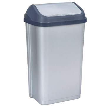 Cos gunoi 50 litri capac batant, alb, Aurora