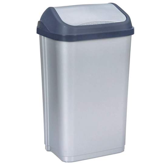 Cos gunoi 50 litri capac batant, alb, Aurora