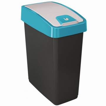 Cos gunoi cu deschidere dubla, 25L, albastru