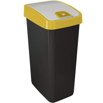 Cos gunoi cu deschidere dubla, 45L, galben