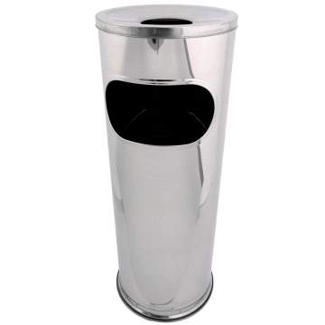 Cos de gunoi cu scrumiera, diametru 30cm, inaltime 61cm, 30 litri