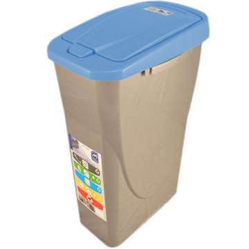Cosuri gunoi 25L ECOBIN capac sistem push, colectare selectiva, Set 3 bucati