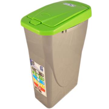 Cosuri gunoi 25L ECOBIN capac sistem push, colectare selectiva, Set 3 bucati