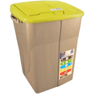 Cos gunoi 45L ECOBIN capac sistem push, colectare selectiva