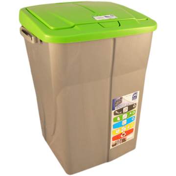 Cos gunoi 45L ECOBIN capac sistem push, colectare selectiva