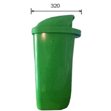 Cos stradal pentru gunoi, cu platbanda pentru fixare pe stalp (1 bucata)