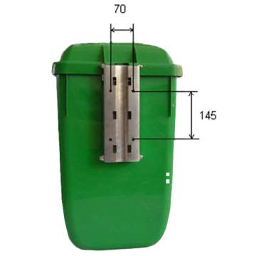 Cos stradal pentru gunoi, cu platbanda pentru fixare pe stalp (1 bucata)