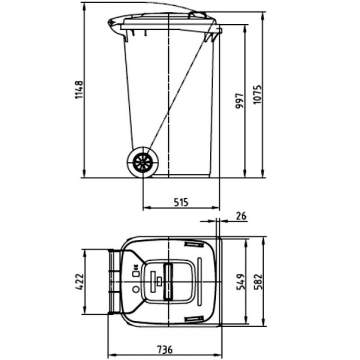 Pubela deseuri 240L - Sulo (Germania) - negru / albastru / verde / galben / maro Pubela deseuri 240L - Sulo (Germania) - negru / albastru / verde / galben / maro