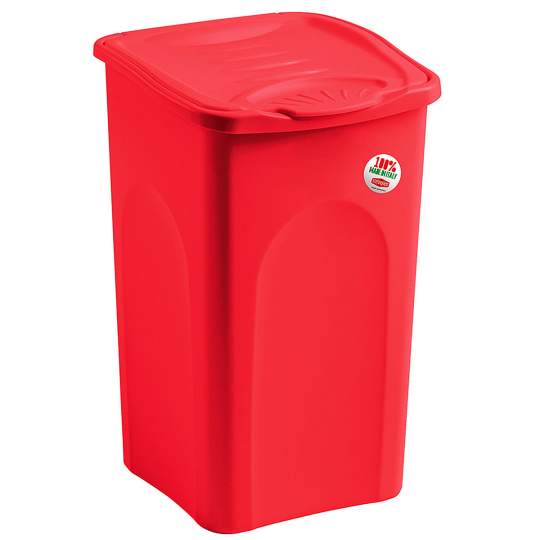 Pubela 50 l Begreen fara roti rosie (L 38,5 cm x l 37 cm x h 56 cm)