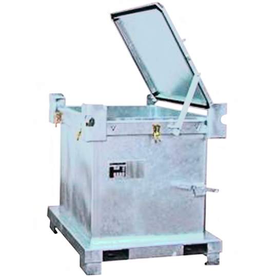 Container metalic ermetic deseuri toxice 700 litri