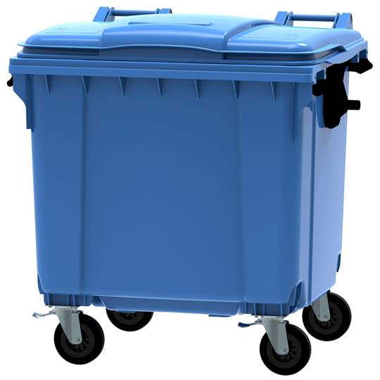 Container plastic pentru colectare selectiva gunoi, volum 1100 litri