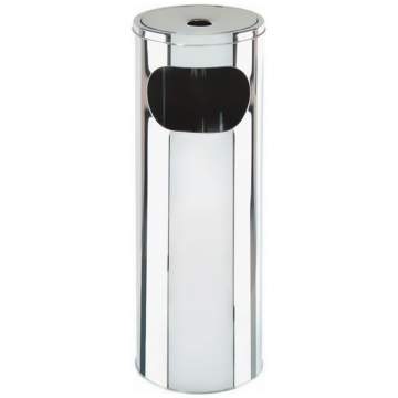 Cos de gunoi cu scrumiera si galeata interioara metalica 29x60.5 cm - 37L