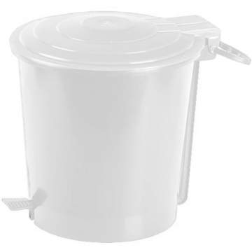 Cos gunoi 10L cu pedala, alb - Ergo