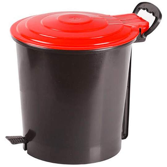 Cos gunoi 10L cu pedala, rosu - Ergo