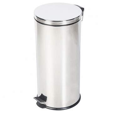 Cos cu pedala 30L si galeata interioara, Promo Inox, rotund, otel inoxidabil lucios (1 bucata)