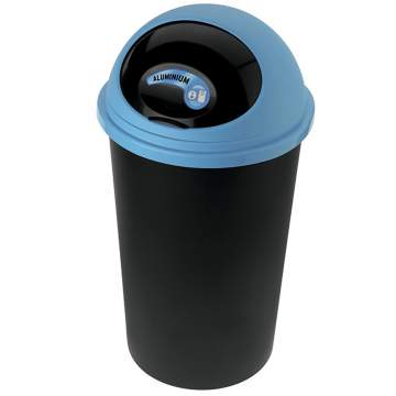 Cos gunoi 45 litri pentru deseuri din hartie si carton, Big Hoop, capac albastru