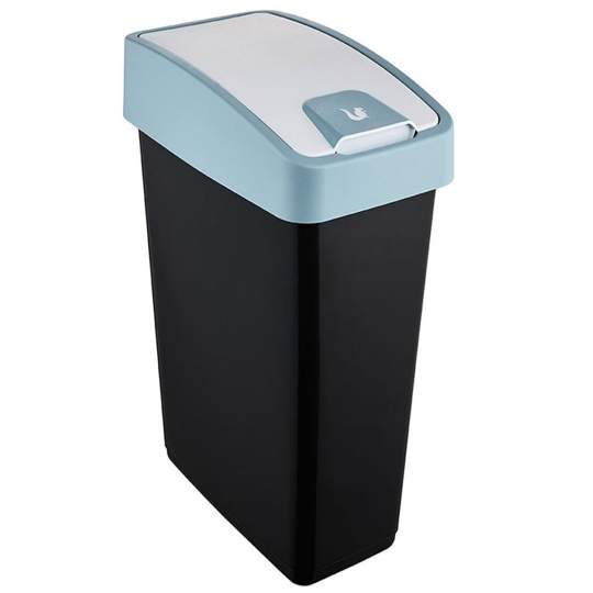 Cos gunoi 45L cu deschidere dubla, Albastru deschis