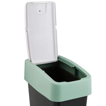 Cos gunoi 45L cu deschidere dubla, verde fistic