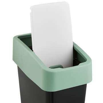 Cos gunoi 45L cu deschidere dubla, verde fistic