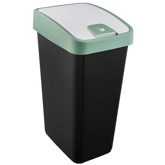 Cos gunoi 45L cu deschidere dubla, verde fistic