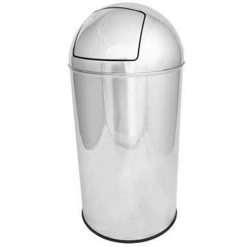 Cos gunoi 35L cu capac push, otel inoxidabil, diametru 29cm (1 bucata)