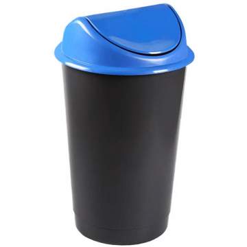 Cos gunoi Flip Flap Delta 60 litri - capac verde / albastru / negru / galben / rosu