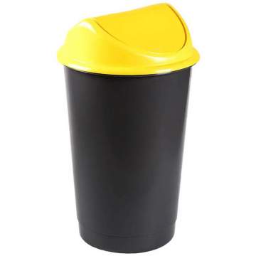 Cos gunoi Flip Flap Delta 60 litri - capac verde / albastru / negru / galben / rosu
