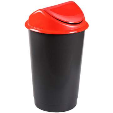 Cos gunoi Flip Flap Delta 60 litri - capac verde / albastru / negru / galben / rosu