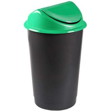 Cos gunoi Flip Flap Delta 60 litri - capac verde / albastru / negru / galben / rosu