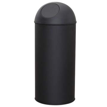 Cos de gunoi, inox, 30 litri, capac Push, negru