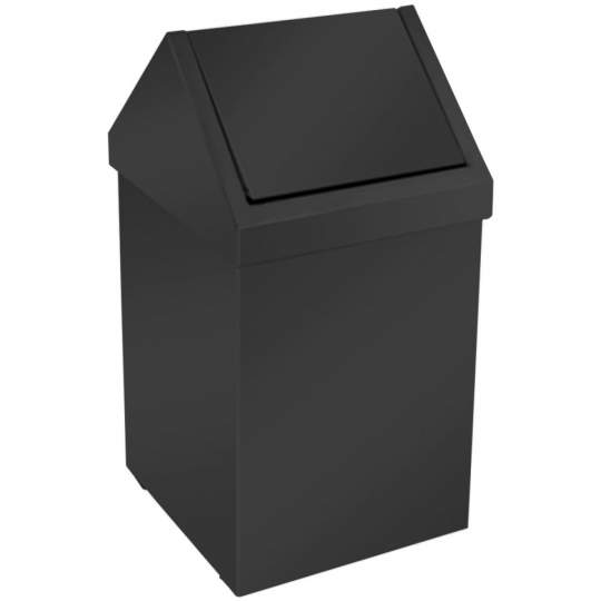 Cos gunoi metalic 45L cu capac batant gri
